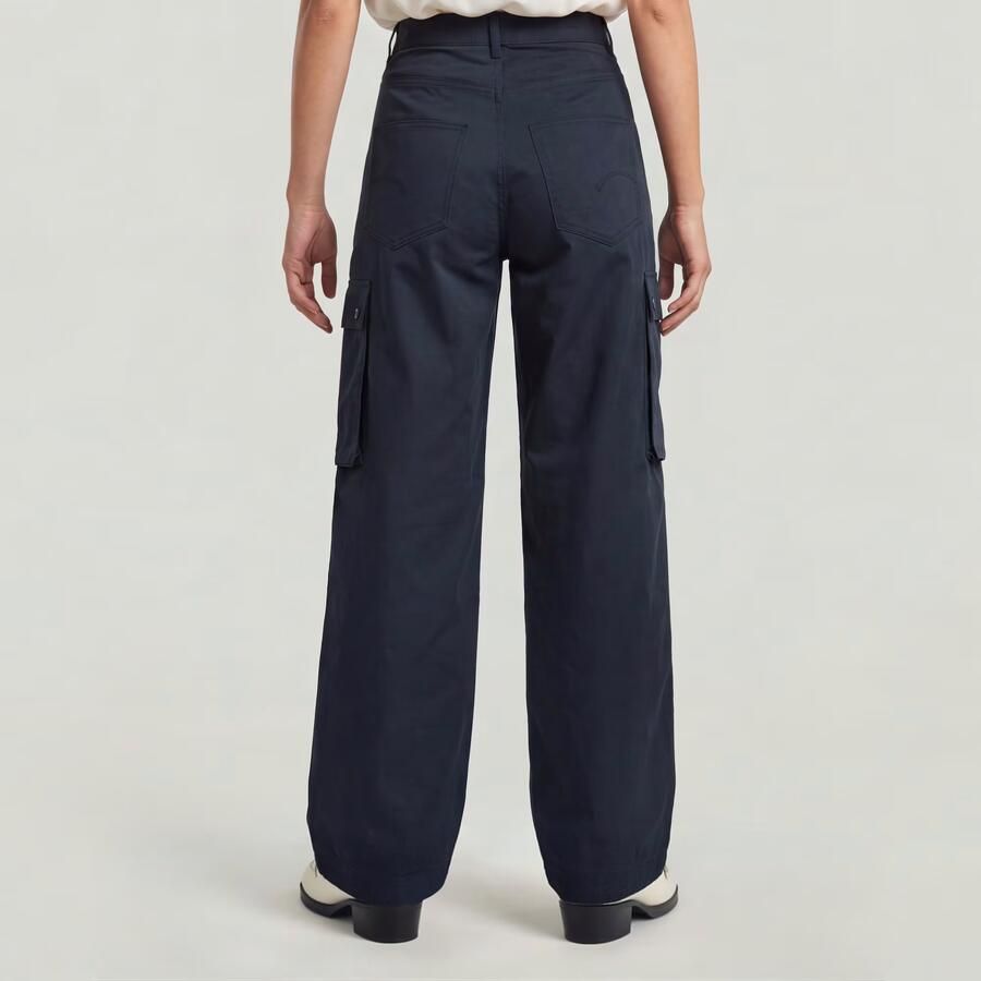 G-Star RAW High Waist Cargobroek Donkerblauw Dames - Foto 3
