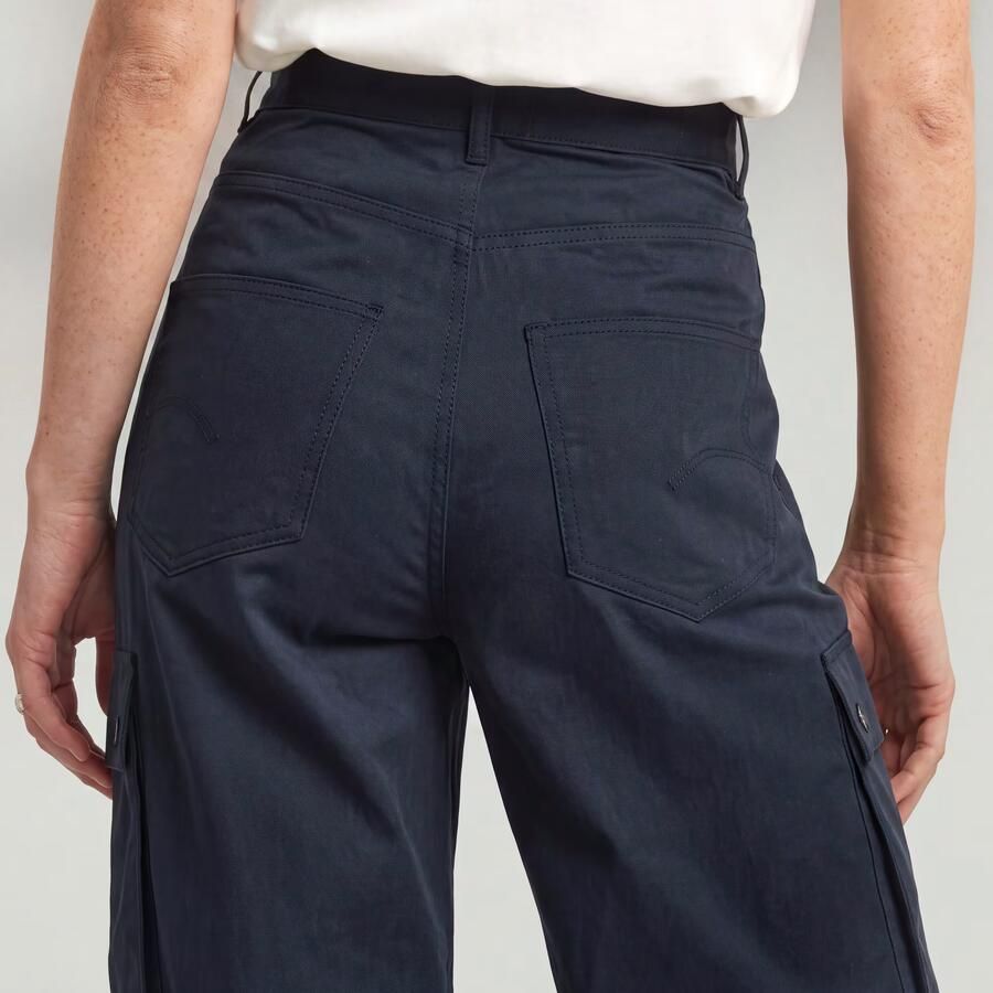 G-Star RAW High Waist Cargobroek Donkerblauw Dames - Foto 4