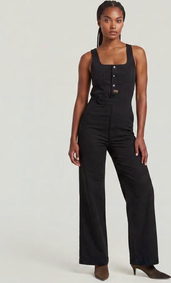 G-Star RAW High Waist Jumpsuit Zwart Dames - Foto 7