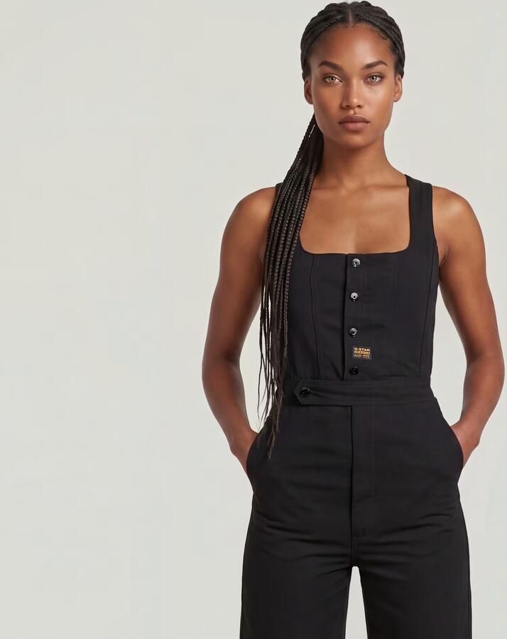 G-Star RAW High Waist Jumpsuit Zwart Dames - Foto 4