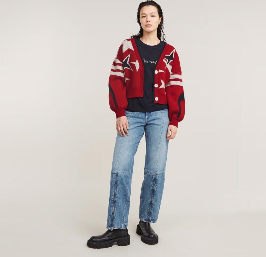 G-Star RAW Holiday Loose Gebreid Vest Rood Dames - Foto 6