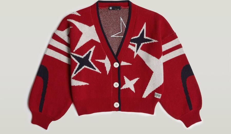 G-Star RAW Holiday Loose Gebreid Vest Rood Dames - Foto 7