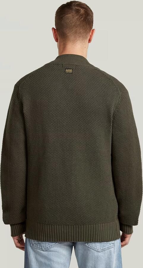 G-Star RAW Honey Comb Structure Cardigan Knit Grijs Heren - Foto 5