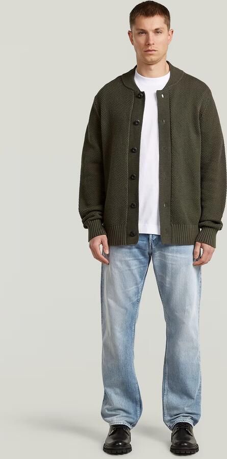G-Star RAW Honey Comb Structure Cardigan Knit Grijs Heren - Foto 7