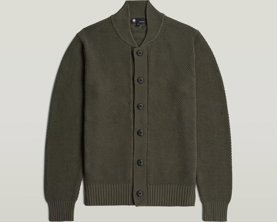 G-Star RAW Honey Comb Structure Cardigan Knit Grijs Heren - Foto 4