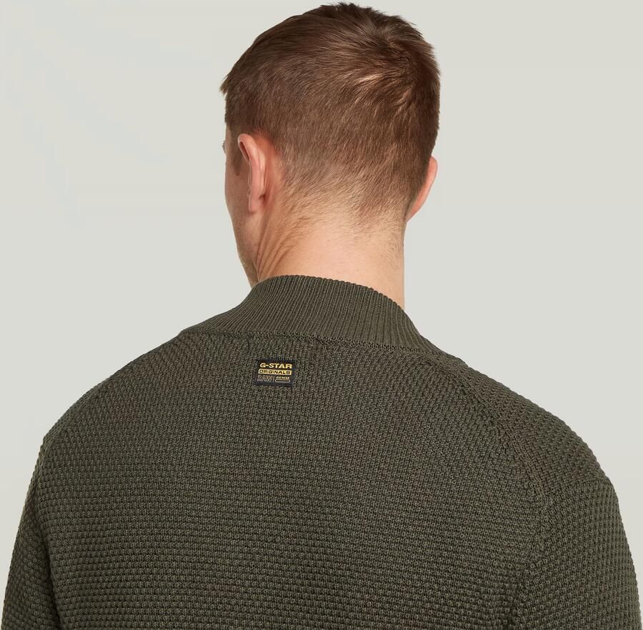 G-Star RAW Honey Comb Structure Cardigan Knit Grijs Heren - Foto 3