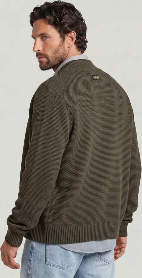 G-Star RAW Honey Comb Structure Cardigan Knit Grijs Heren - Foto 5