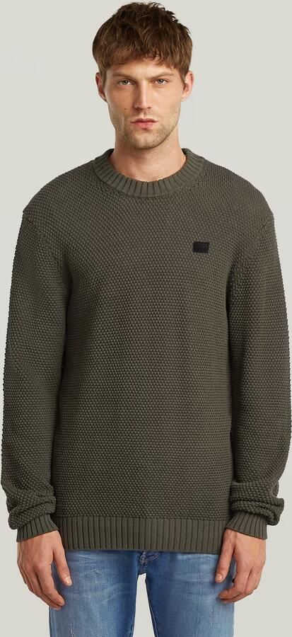 G-Star RAW Honey Comb Structure Knit Grijs Heren - Foto 4
