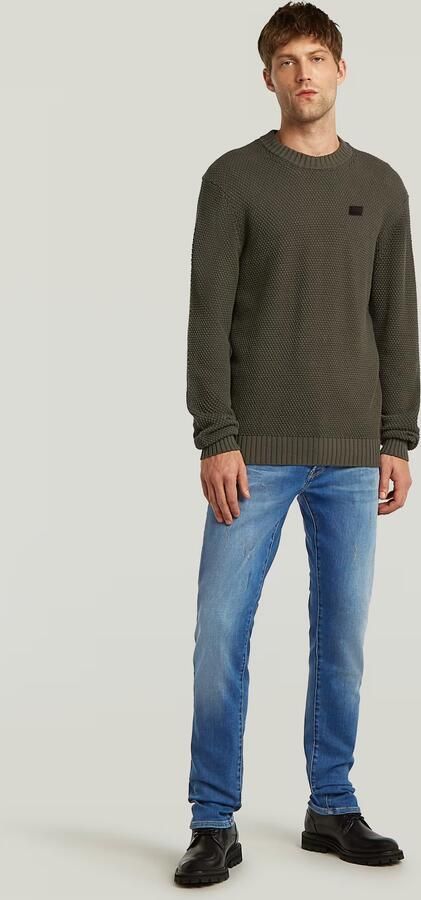 G-Star RAW Honey Comb Structure Knit Grijs Heren - Foto 8