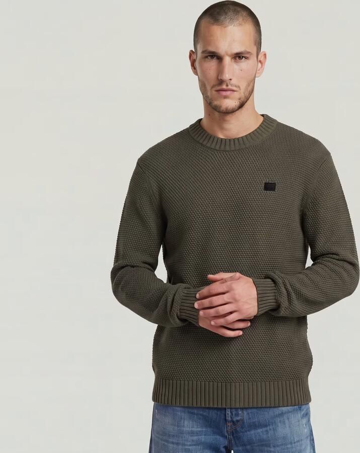 G-Star RAW Honey Comb Structure Knit Grijs Heren - Foto 5