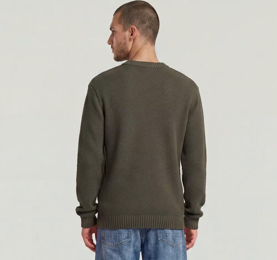 G-Star RAW Honey Comb Structure Knit Grijs Heren - Foto 3