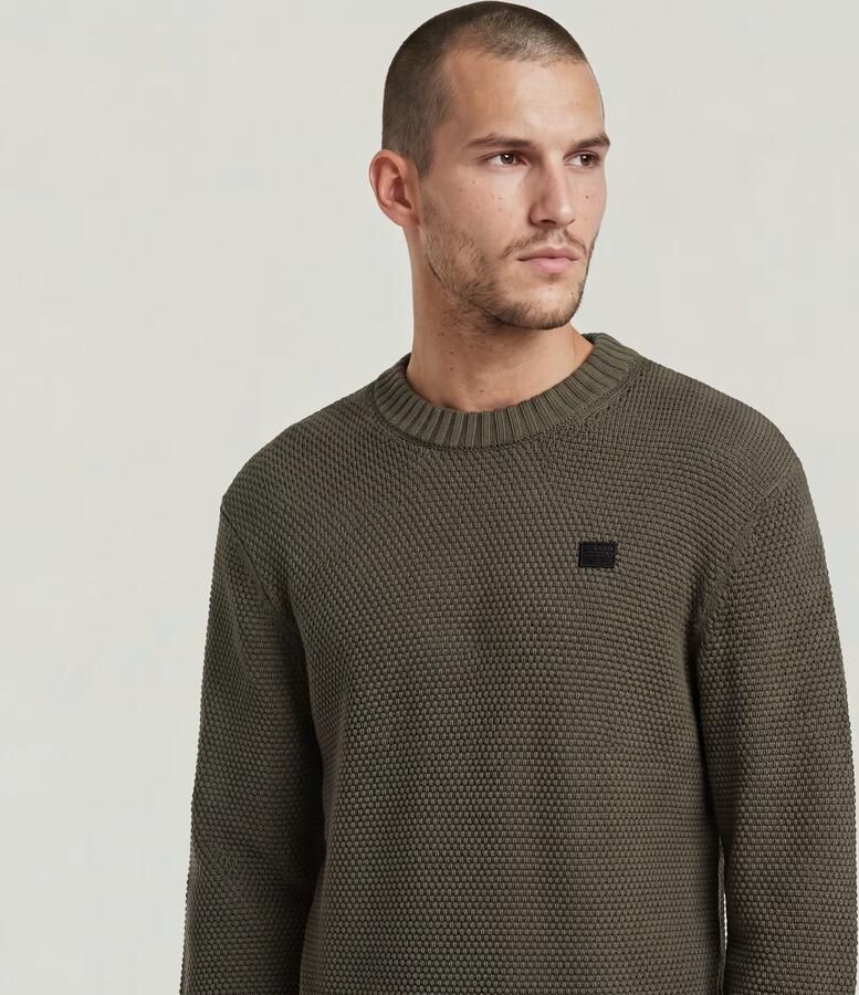 G-Star RAW Honey Comb Structure Knit Grijs Heren - Foto 4