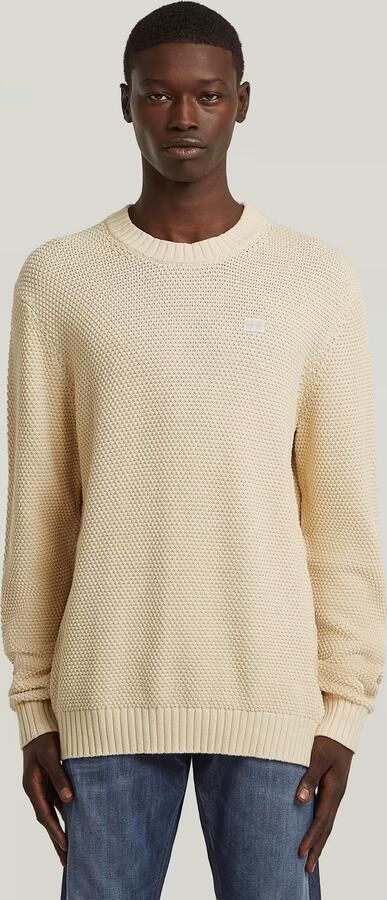 G-Star RAW Honey Comb Structure Knit Wit Heren - Foto 4