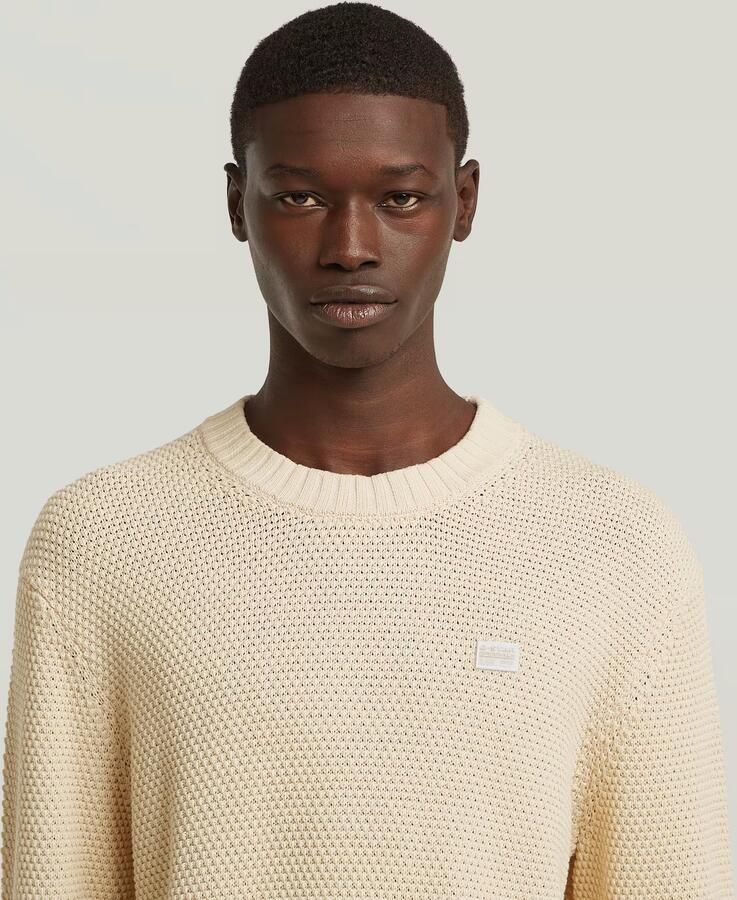 G-Star RAW Honey Comb Structure Knit Wit Heren