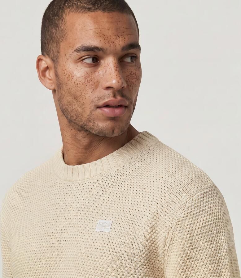 G-Star RAW Honey Comb Structure Knit Wit Heren - Foto 3