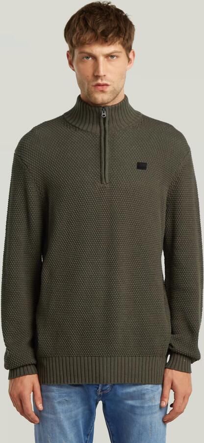 G-Star RAW Honey Comb Structure Skipper Knit Grijs Heren