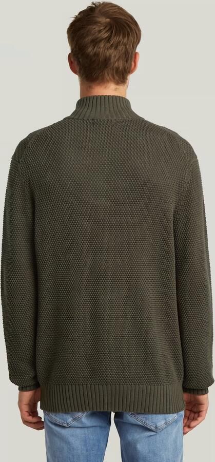 G-Star RAW Honey Comb Structure Skipper Knit Grijs Heren - Foto 5