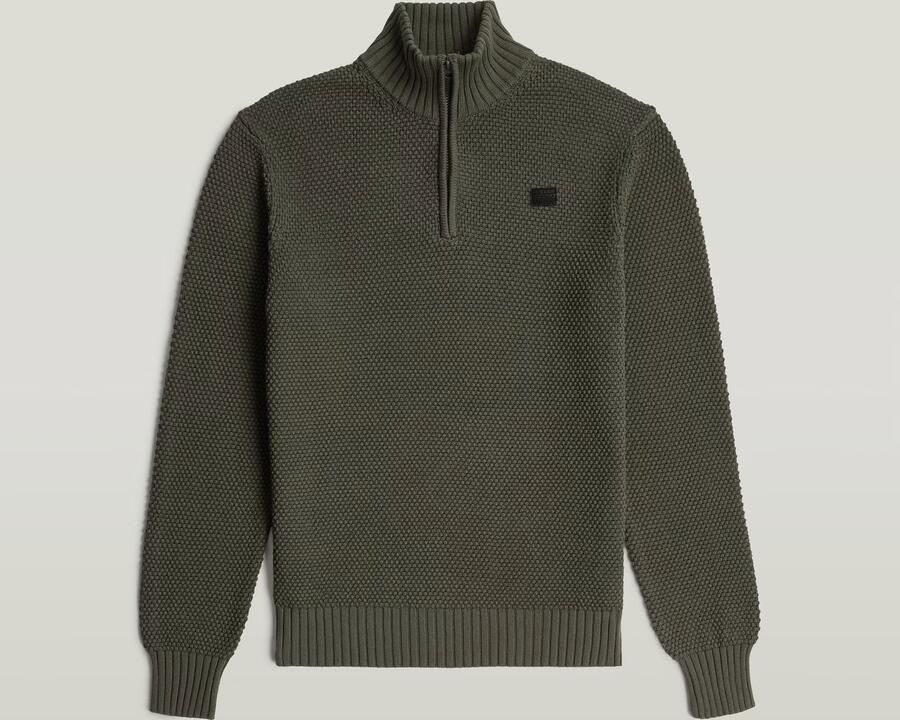 G-Star RAW Honey Comb Structure Skipper Knit Grijs Heren - Foto 4