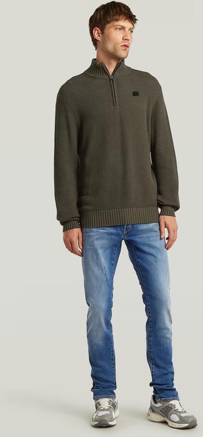 G-Star RAW Honey Comb Structure Skipper Knit Grijs Heren - Foto 6