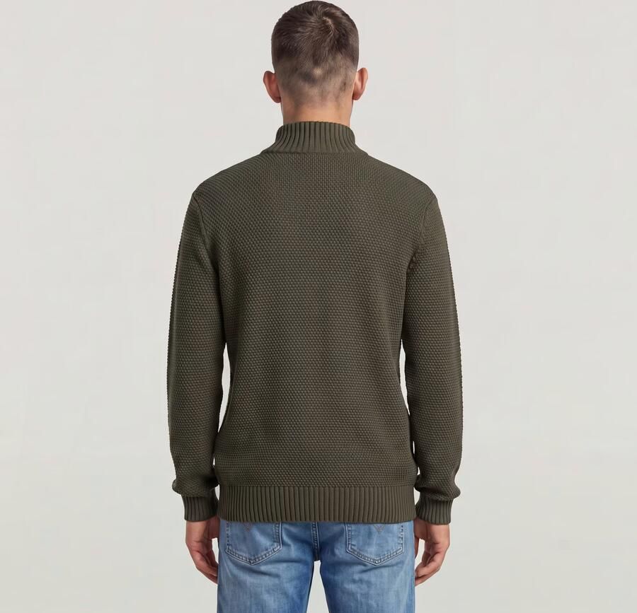 G-Star RAW Honey Comb Structure Skipper Knit Grijs Heren - Foto 3
