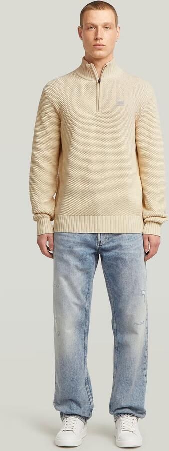 G-Star RAW Honey Comb Structure Skipper Knit Wit Heren - Foto 8