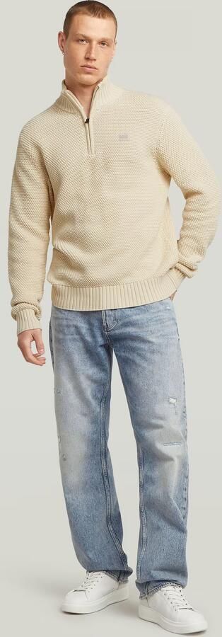 G-Star RAW Honey Comb Structure Skipper Knit Wit Heren - Foto 9
