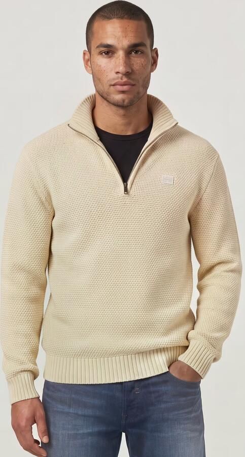 G-Star RAW Honey Comb Structure Skipper Knit Wit Heren - Foto 4