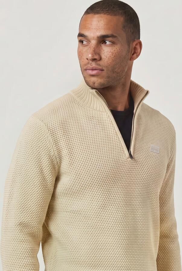 G-Star RAW Honey Comb Structure Skipper Knit Wit Heren - Foto 3