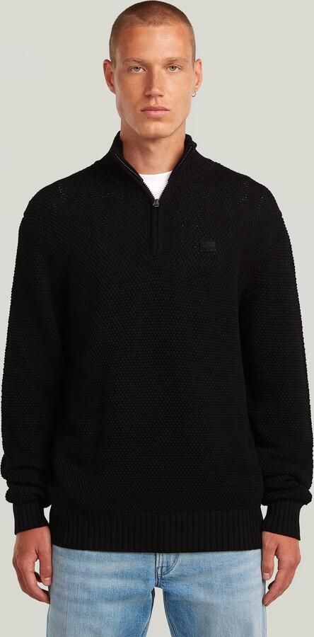 G-Star RAW Honey Comb Structure Skipper Knit Zwart Heren - Foto 10