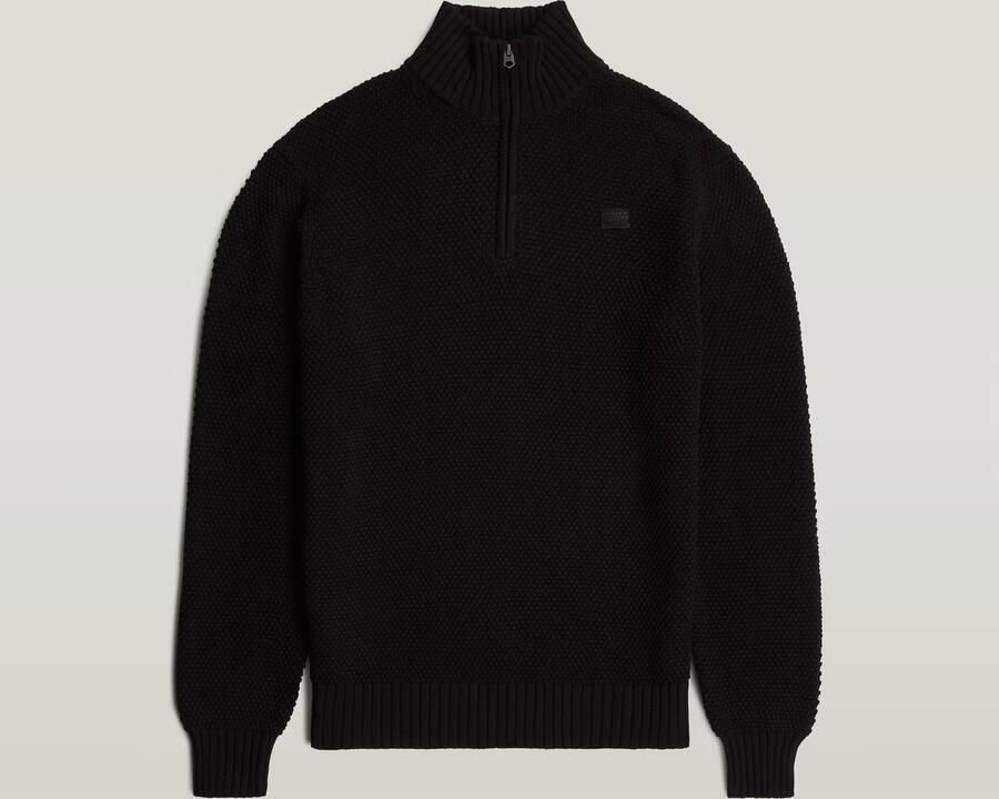 G-Star RAW Honey Comb Structure Skipper Knit Zwart Heren - Foto 4