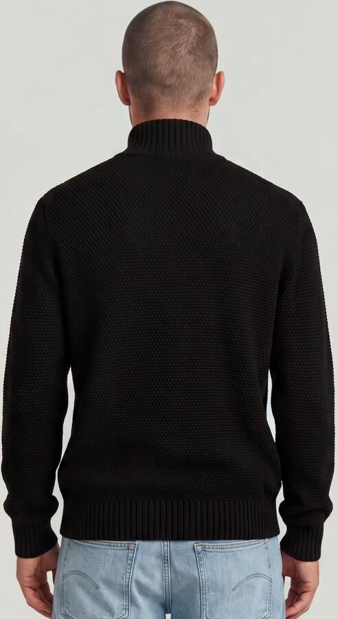 G-Star RAW Honey Comb Structure Skipper Knit Zwart Heren - Foto 7