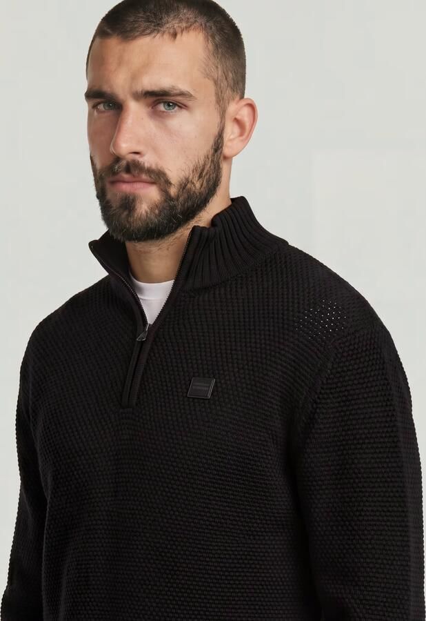 G-Star RAW Honey Comb Structure Skipper Knit Zwart Heren - Foto 6