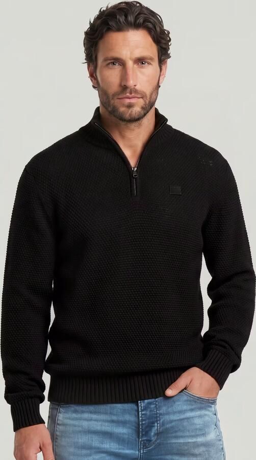 G-Star RAW Honey Comb Structure Skipper Knit Zwart Heren - Foto 6