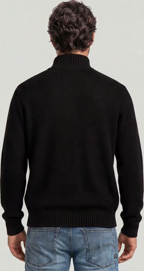 G-Star RAW Honey Comb Structure Skipper Knit Zwart Heren - Foto 8