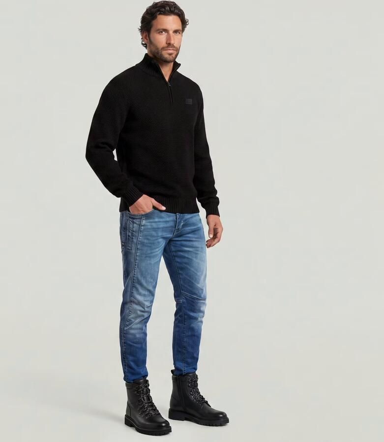 G-Star RAW Honey Comb Structure Skipper Knit Zwart Heren - Foto 5
