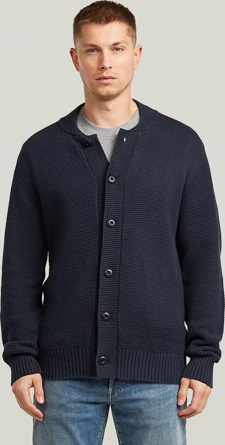 G-Star RAW Honey Comb Structure Vest Donkerblauw Heren