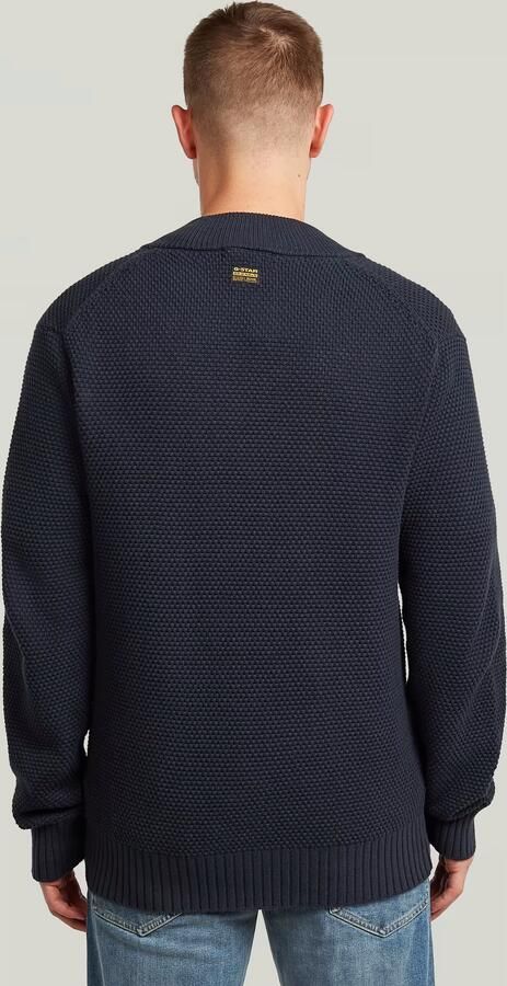 G-Star RAW Honey Comb Structure Vest Donkerblauw Heren - Foto 5