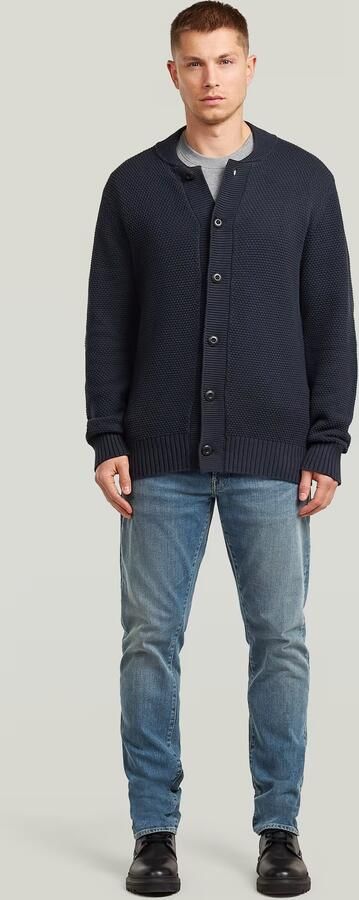 G-Star RAW Honey Comb Structure Vest Donkerblauw Heren - Foto 7