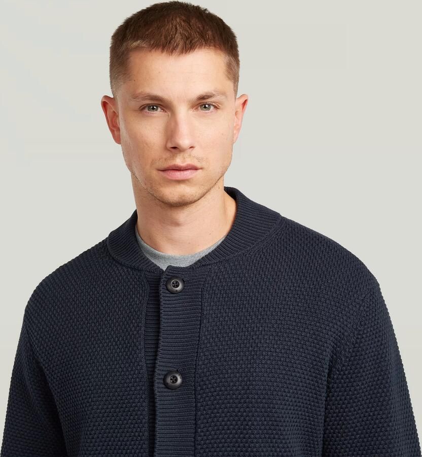 G-Star RAW Honey Comb Structure Vest Donkerblauw Heren - Foto 3