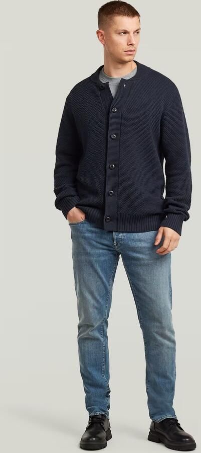 G-Star RAW Honey Comb Structure Vest Donkerblauw Heren - Foto 6