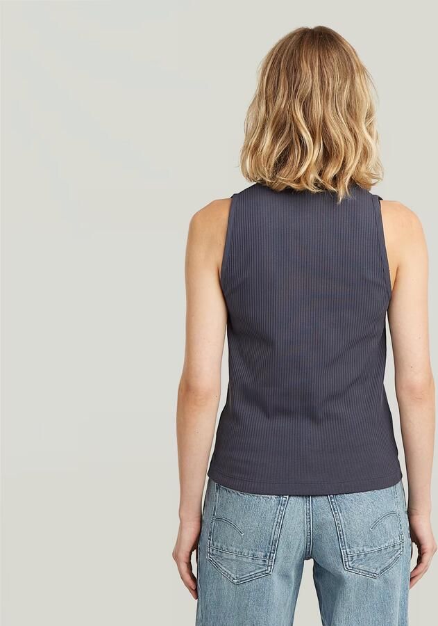 G-Star RAW Hook & Eye Slim Rib T-Shirt Grijs Dames - Foto 5