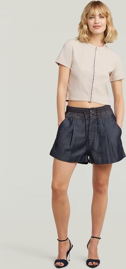 G-Star RAW Hook & Eye Slim Rib T-Shirt Wit Dames - Foto 6