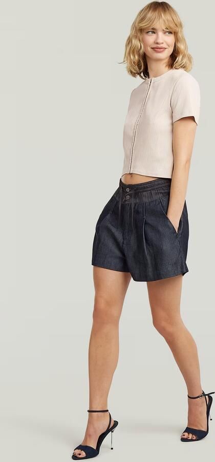 G-Star RAW Hook & Eye Slim Rib T-Shirt Wit Dames - Foto 7