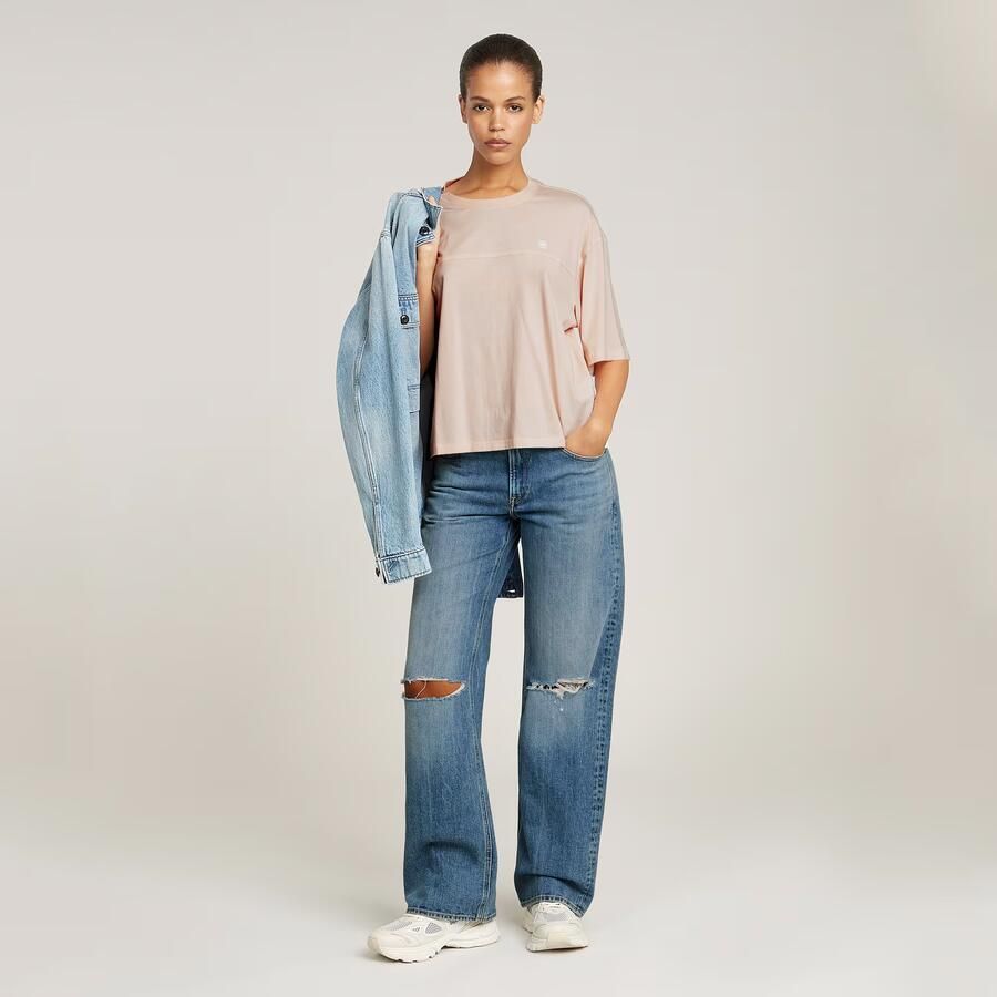 G-Star RAW Horizontal Seam Loose Top Roze Dames