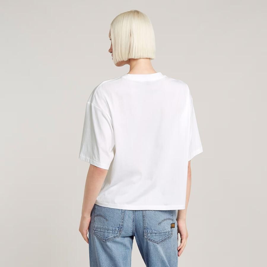 G-Star RAW Horizontal Seam Loose Top Wit Dames