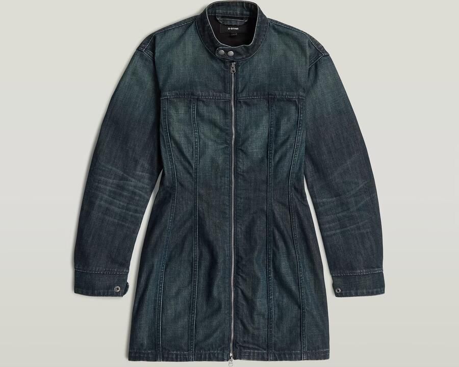 G-Star RAW Hourglass Zip Jurk Donkerblauw Dames - Foto 4