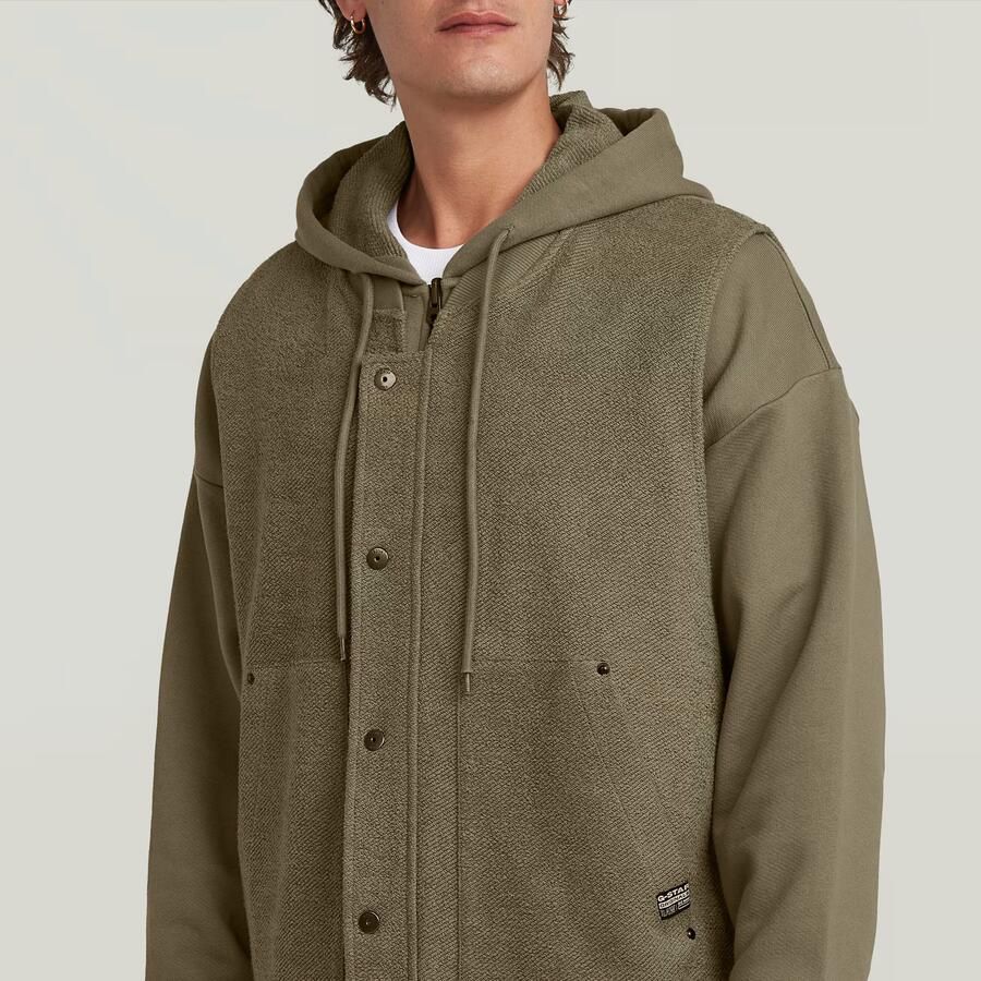 G-Star RAW Hybrid Hoodie Sweaterjack Bruin Heren - Foto 2