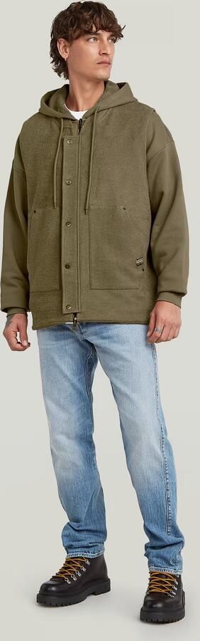 G-Star RAW Hybrid Hoodie Sweaterjack Bruin Heren - Foto 4