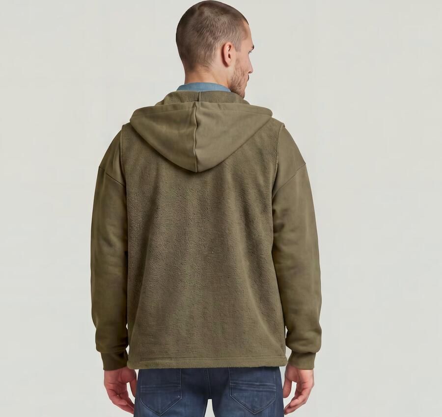G-Star RAW Hybrid Hoodie Sweaterjack Bruin Heren - Foto 5