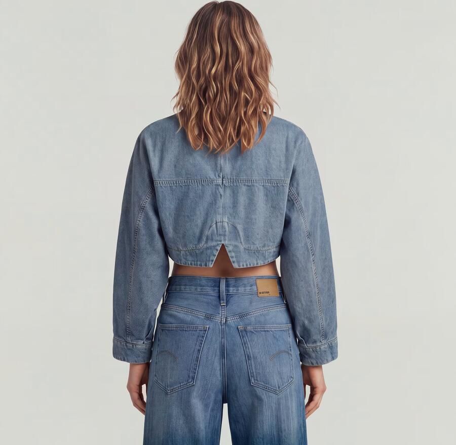G-Star RAW Hyper Cropped Jack Lichtblauw Dames - Foto 4